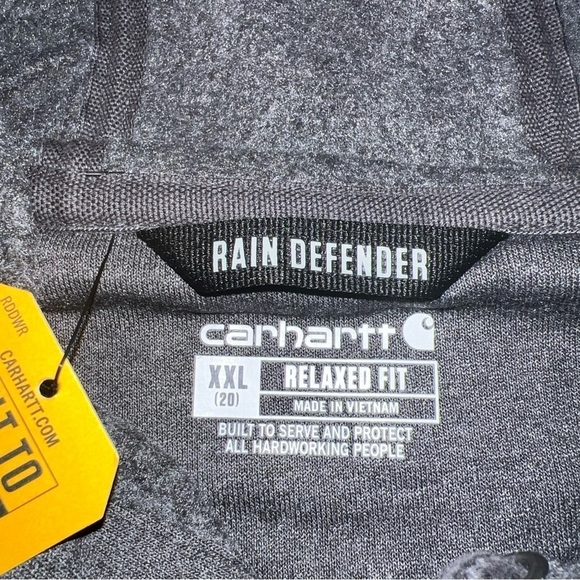 Carhartt Women's Rain Defender Relaxed Fit Graphic Hoodie Sweatshirt Gray 2X (L) - Picture 7 of 7